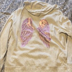 Victoria Secret sequin Angel wings hoodie